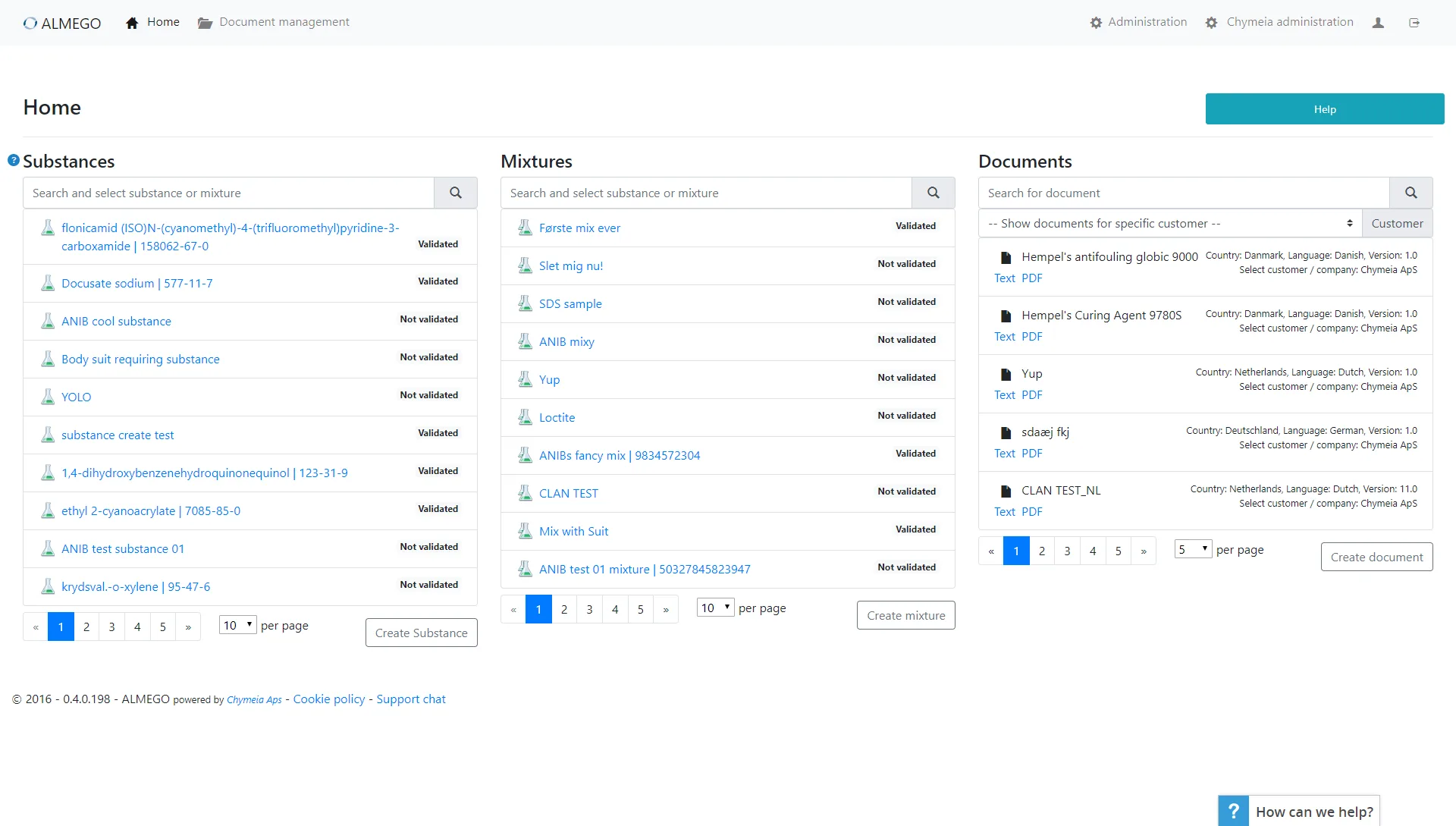 Almego Home – Before redesign