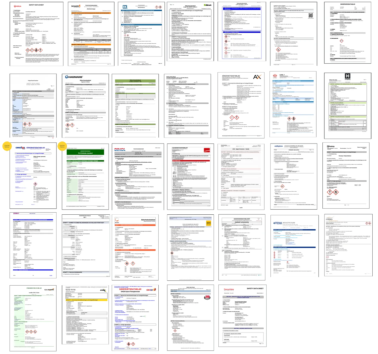 As part of the research process, I sampled documents from both our customers and competitors to investigate which design attributes to support, such as colors, borders and font styles.<br><br>This way we could also gauge what we could reasonably <em>leave out</em>, for instance, borders around the entire page content.